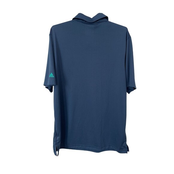 Adidas ClimaCool Golf Polo Shirt Size Large Blue Green Stripe Performance Sporty - Picture 2 of 8